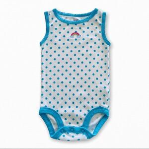 Carter’s Baby Girls Sleeveless Polka Dot Rainbow Onesie Size 9 Months